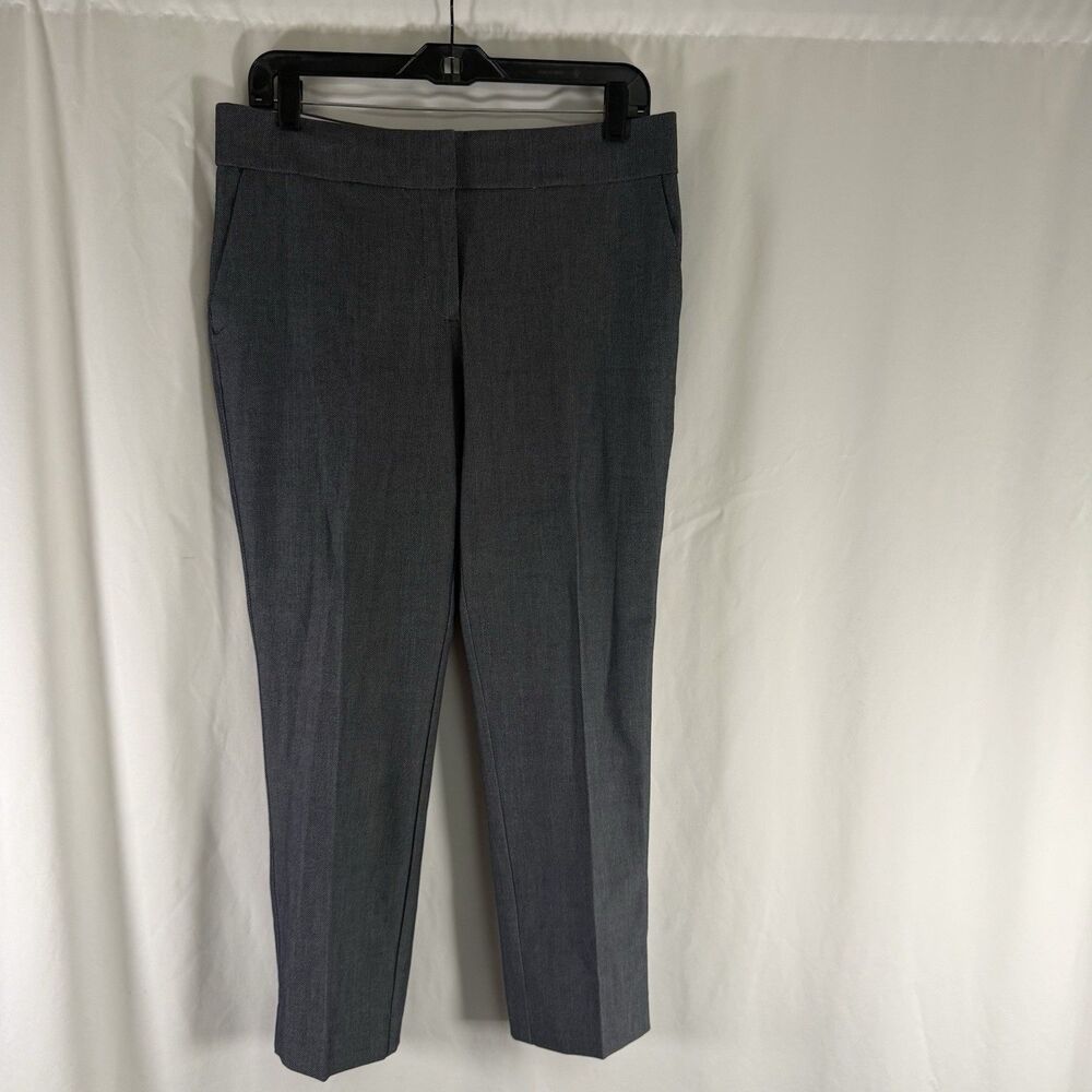 LOFT Marisa Pants Women's 8P Grey Mid Rise Flat Front Slash Pockets